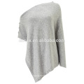 PK17ST124 Button Wrap lã misturas envoltório poncho